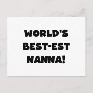 Zwart Tekst Best-est Nanna T-shirts en geschenken Briefkaart