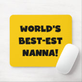 Zwart Tekst Best-est Nanna T-shirts en geschenken Muismat (Met muis)
