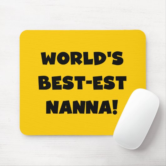 Zwart Tekst Best-est Nanna T-shirts en geschenken Muismat (Met muis)