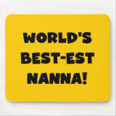 Zwart Tekst Best-est Nanna T-shirts en geschenken Muismat (Voorkant)