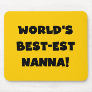 Zwart Tekst Best-est Nanna T-shirts en geschenken Muismat