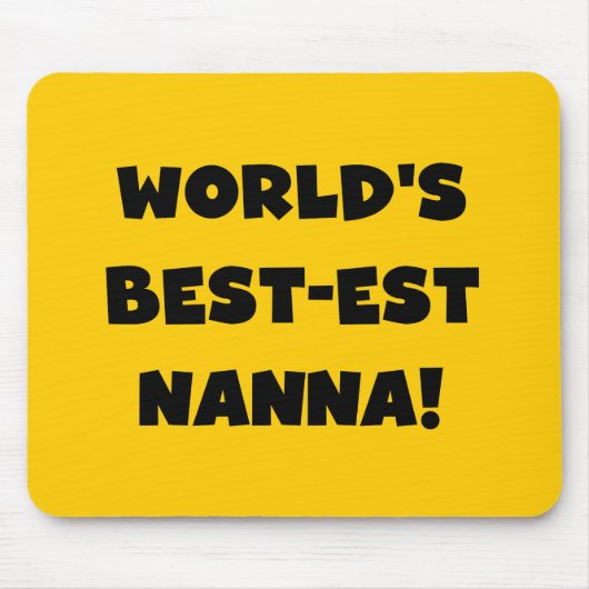 Zwart Tekst Best-est Nanna T-shirts en geschenken Muismat (Voorkant)