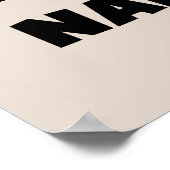 Zwart Tekst Best-est Nanna T-shirts en geschenken Poster (Hoek)