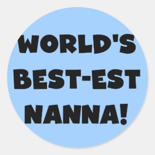 Zwart Tekst Best-est Nanna T-shirts en geschenken Ronde Sticker