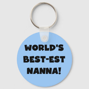 Zwart Tekst Best-est Nanna T-shirts en geschenken Sleutelhanger