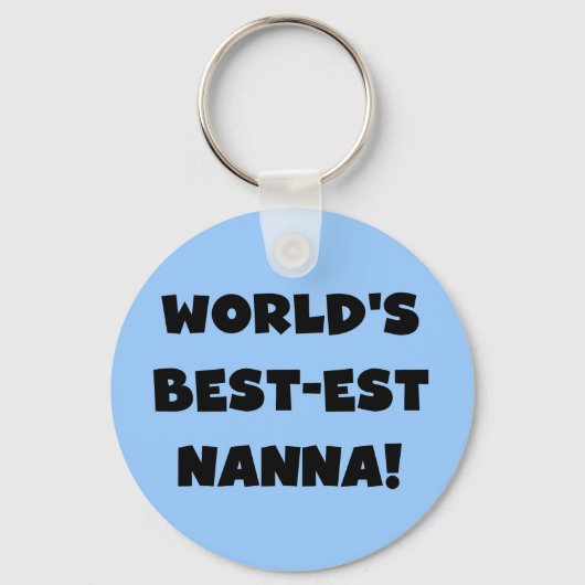 Zwart Tekst Best-est Nanna T-shirts en geschenken Sleutelhanger (Voorkant)