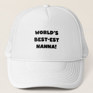 Zwart Tekst Best-est Nanna T-shirts en geschenken Trucker Pet