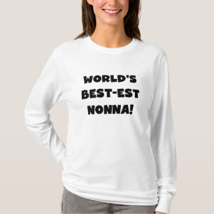 Zwart Tekst Best-est Nonna T-shirts en geschenken