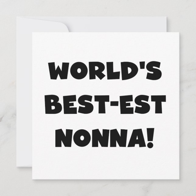 Zwart Tekst Best-est Nonna T-shirts en geschenken (Voorkant)
