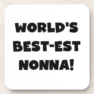 Zwart Tekst Best-est Nonna T-shirts en geschenken Bier Onderzetter