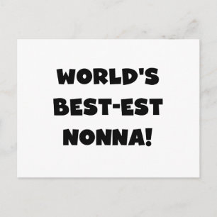 Zwart Tekst Best-est Nonna T-shirts en geschenken Briefkaart