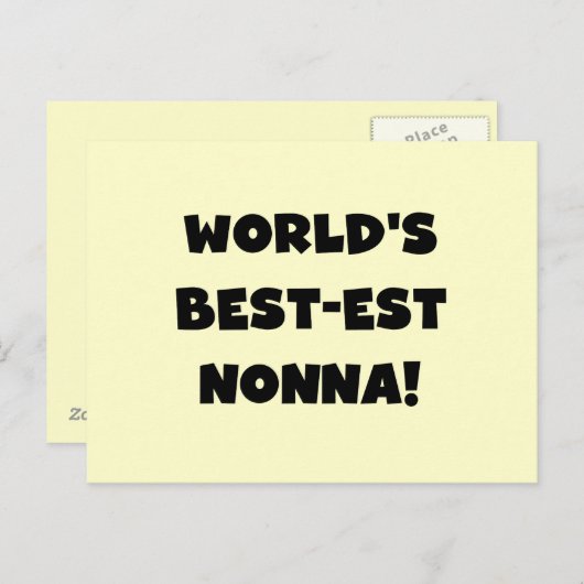 Zwart Tekst Best-est Nonna T-shirts en geschenken Briefkaart (Voorkant / Achterkant)