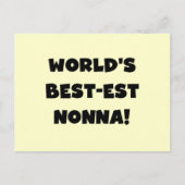 Zwart Tekst Best-est Nonna T-shirts en geschenken Briefkaart (Voorkant)