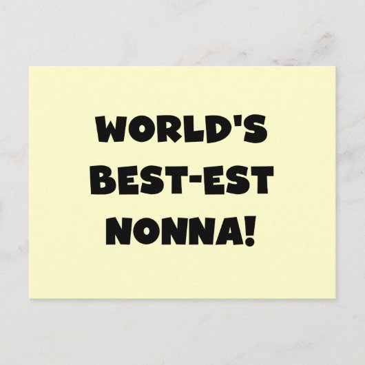 Zwart Tekst Best-est Nonna T-shirts en geschenken Briefkaart (Voorkant)