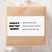 Zwart Tekst Best-est Nonna T-shirts en geschenken Etiket (Insitu)