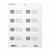 Zwart Tekst Best-est Nonna T-shirts en geschenken Etiket (Full Sheet)