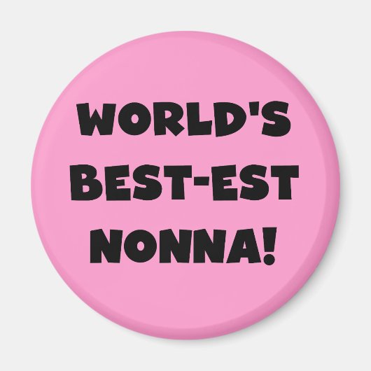 Zwart Tekst Best-est Nonna T-shirts en geschenken Magneet (Voorkant)