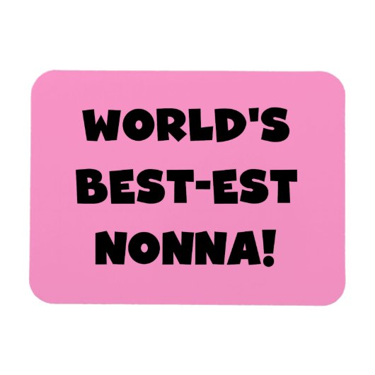 Zwart Tekst Best-est Nonna T-shirts en geschenken Magneet (Horizontaal)