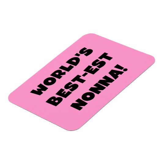 Zwart Tekst Best-est Nonna T-shirts en geschenken Magneet (Linkerzijde)
