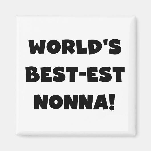Zwart Tekst Best-est Nonna T-shirts en geschenken Magneet (Voorkant)