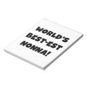 Zwart Tekst Best-est Nonna T-shirts en geschenken Notitieblok (Linkerzijde)