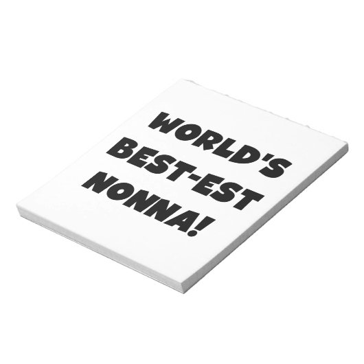 Zwart Tekst Best-est Nonna T-shirts en geschenken Notitieblok (Linkerzijde)