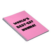 Zwart Tekst Best-est Nonna T-shirts en geschenken Notitieboek (Rechterzijde)