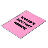 Zwart Tekst Best-est Nonna T-shirts en geschenken Notitieboek (Linkerzijde)