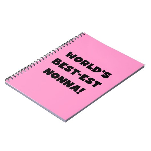 Zwart Tekst Best-est Nonna T-shirts en geschenken Notitieboek (Linkerzijde)