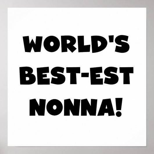 Zwart Tekst Best-est Nonna T-shirts en geschenken Poster (Voorkant)