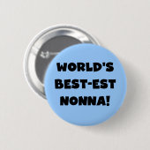 Zwart Tekst Best-est Nonna T-shirts en geschenken Ronde Button 5,7 Cm (Voorkant /achterkant)