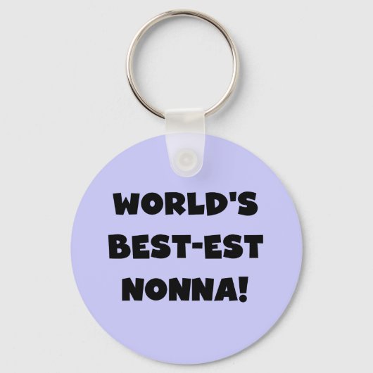 Zwart Tekst Best-est Nonna T-shirts en geschenken Sleutelhanger (Voorkant)