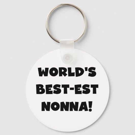 Zwart Tekst Best-est Nonna T-shirts en geschenken Sleutelhanger (Voorkant)