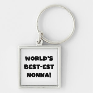 Zwart Tekst Best-est Nonna T-shirts en geschenken Sleutelhanger