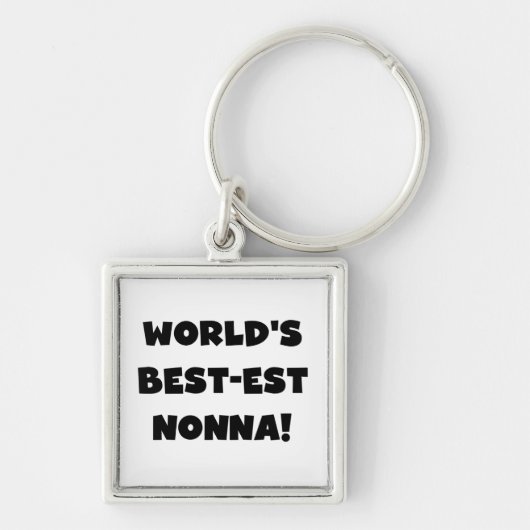 Zwart Tekst Best-est Nonna T-shirts en geschenken Sleutelhanger (Voorkant)