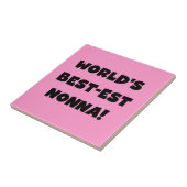 Zwart Tekst Best-est Nonna T-shirts en geschenken Tegeltje (Zijkant)
