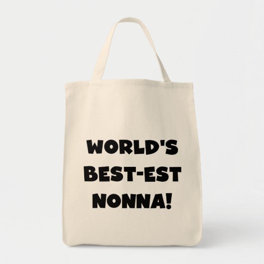 Zwart Tekst Best-est Nonna T-shirts en geschenken Tote Bag (Voorkant)