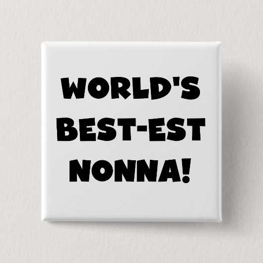 Zwart Tekst Best-est Nonna T-shirts en geschenken Vierkante Button 5,1 Cm (Voorkant)