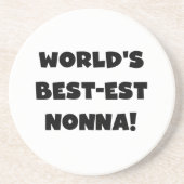 Zwart Tekst Best-est Nonna T-shirts en geschenken Zandsteen Onderzetter (Voorkant)