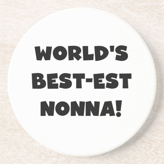 Zwart Tekst Best-est Nonna T-shirts en geschenken Zandsteen Onderzetter (Voorkant)