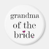 Zwart Tekst Oma van de bruidsmagneet Magneet (Voorkant)