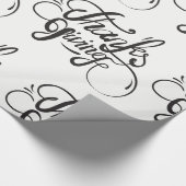 Zwart tekstontwerp - Thanksgiving Cadeaupapier (Hoek)