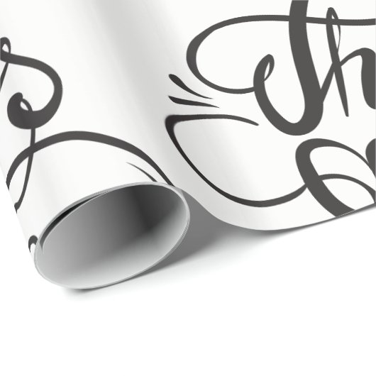 Zwart tekstontwerp - Thanksgiving Cadeaupapier (Rol Hoek)