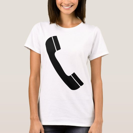 zwart telefoonnummer t-shirt (Voorkant)