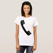zwart telefoonnummer t-shirt (Voorkant volledig)