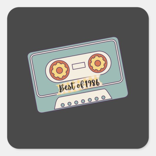 Zwart Templete T-Shirt Button Vierkante Sticker (Voorkant)