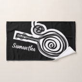 Zwart tennishanddoekje voor spelers handdoek (Handdoek)