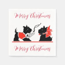 Zwart Terrier Honden Gift Giving Servet