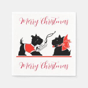 Zwart Terrier Honden Gift Giving Servet