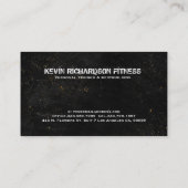 Zwart Textuur Goud Sparkles Fitness Design Visitekaartje (Achterkant)